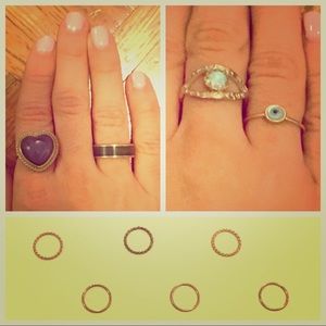 4 rings and 6 midi-rings